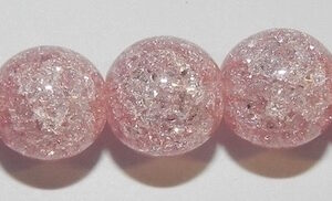 Снежный кварц розовый - браслетные бусины