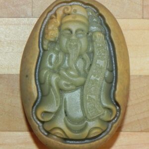 Светящийся резной камень - бог Богатства Цай Шень